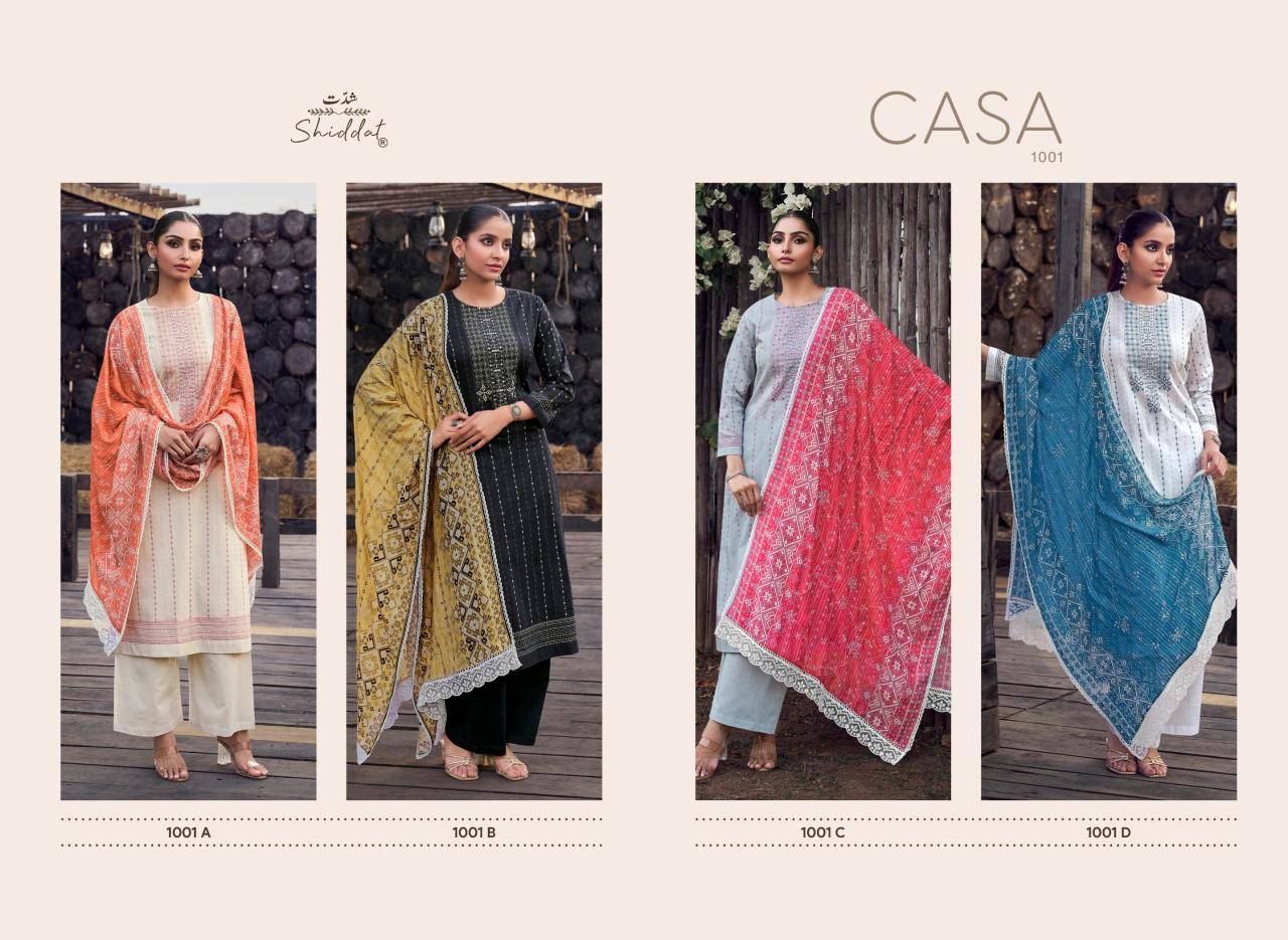 Shiddat casa 1001 dress materials export market